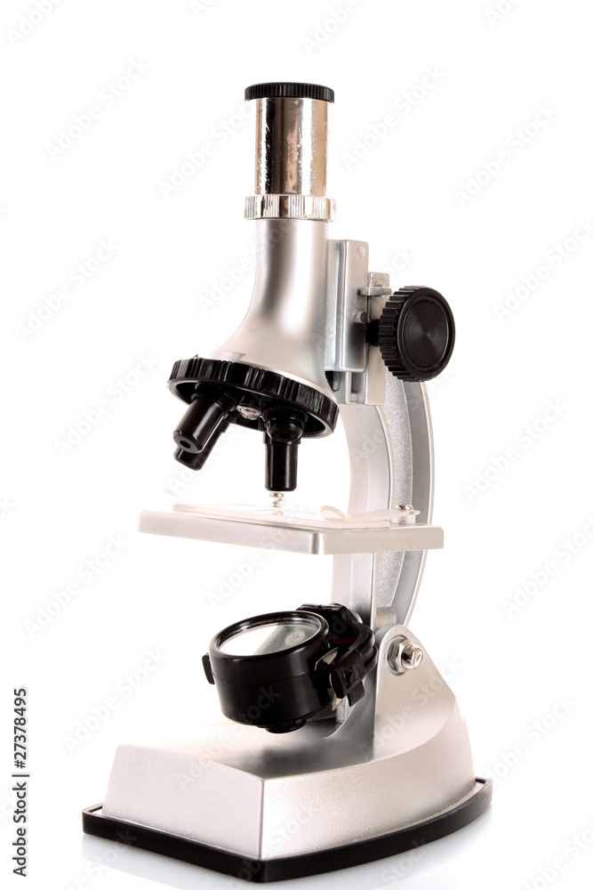 Medical microscope isolated on the white Medical microscope isolated on the white