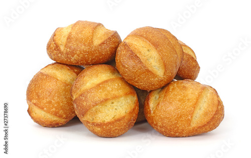 Freshly baked hard bread rolls