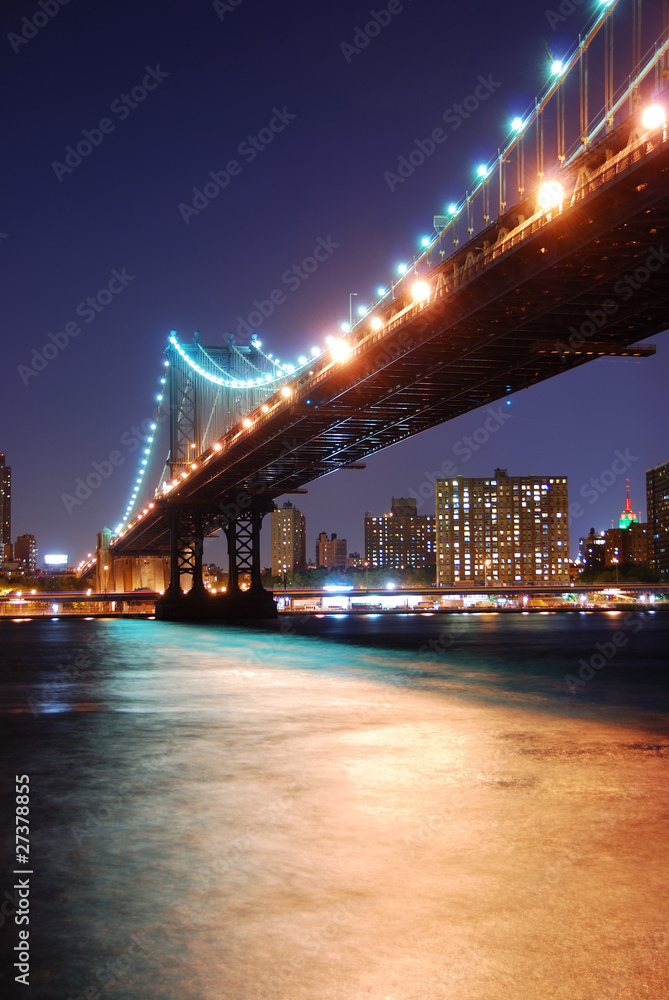 Manhattan Bridge over Hudson River