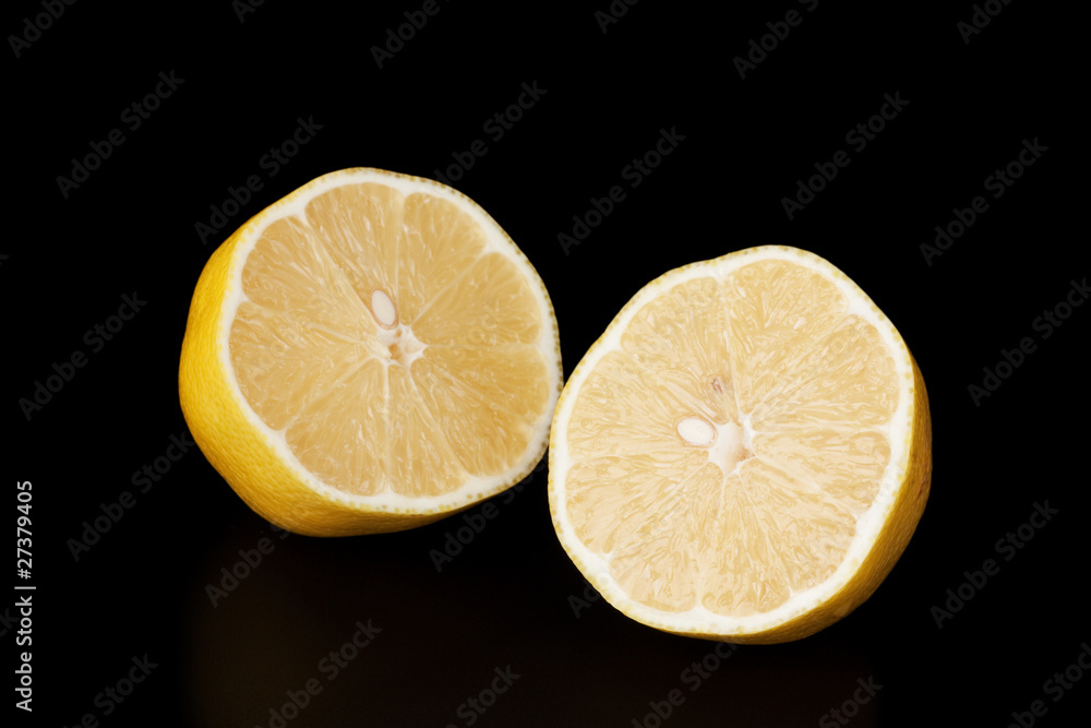 Lemons isolated on black background Lemons isolated on black background