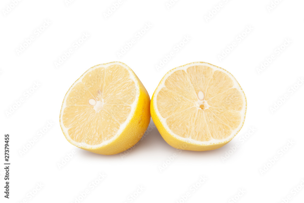 Lemons isolated on white background