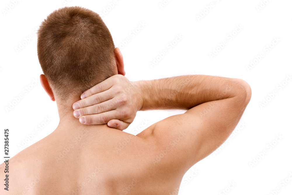 man with neck pain man with neck pain