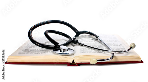 book and stethoscope