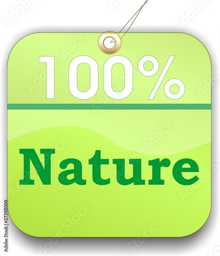 étiquette 100% nature
