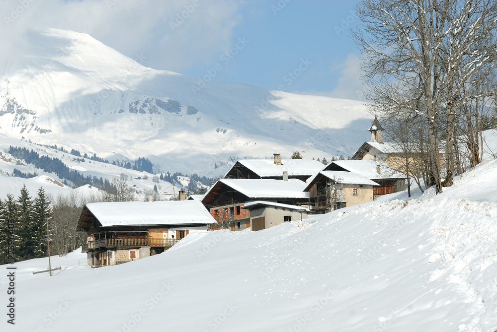 Hameau en hiver