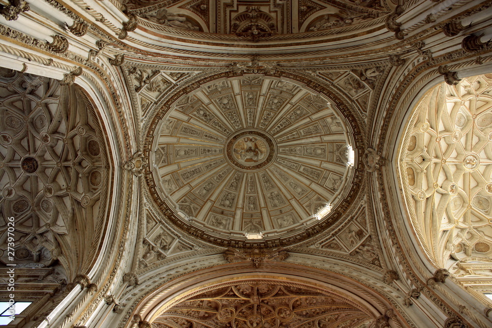 detail of renaissance nave in Mezquita - Cordoba
