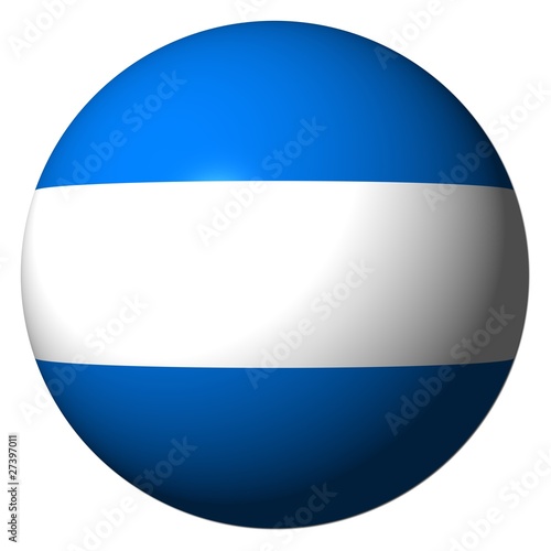 Free Download Nicaragua flag sphere isolated on white illustration - GFXLoad