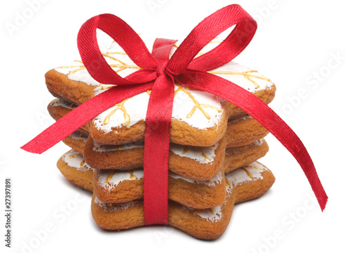 A stack of Christmas cookies
