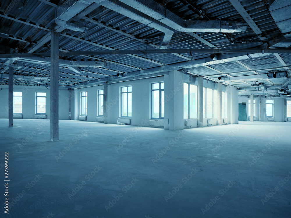 Obraz premium office buildings with glass staircase in manhattan