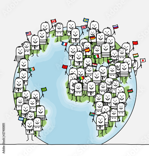 world people & flags