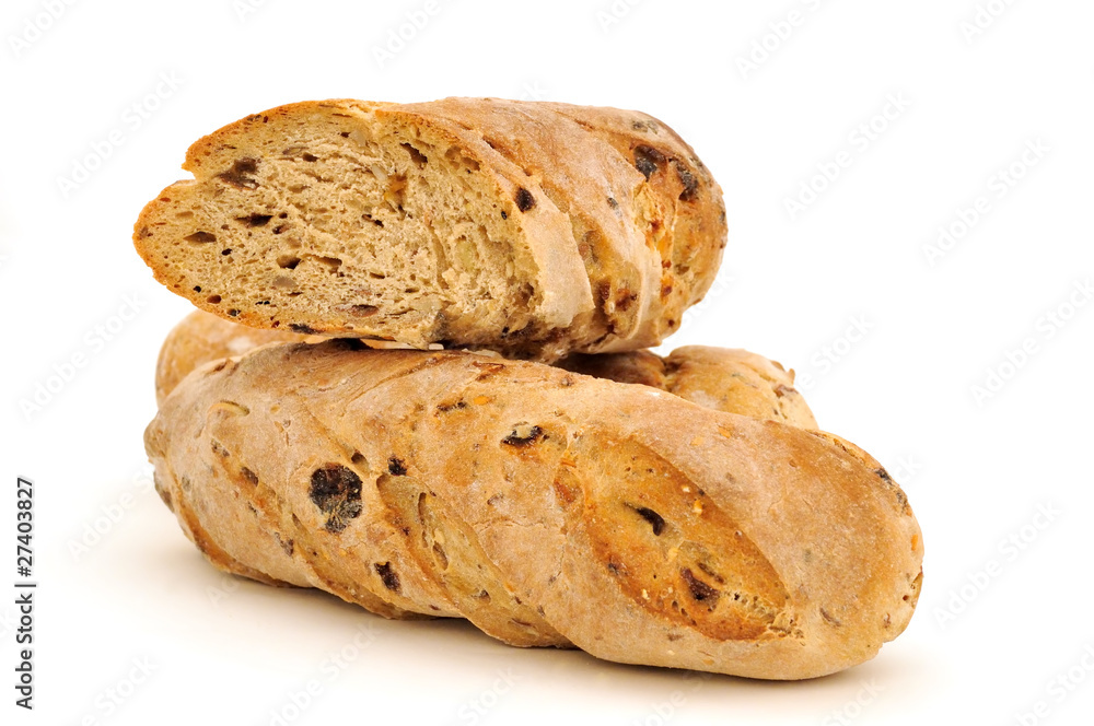 some baguettes with raisins some baguettes with raisins