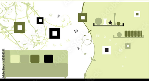 Design interior, green style