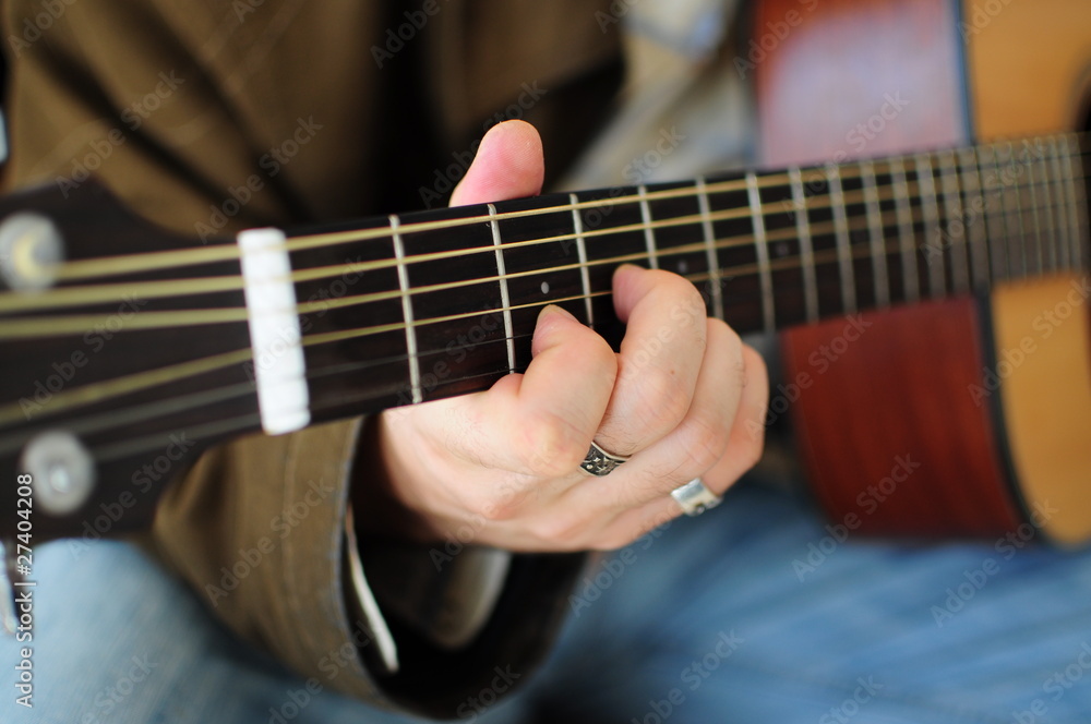 Fototapeta premium Playing the guitar
