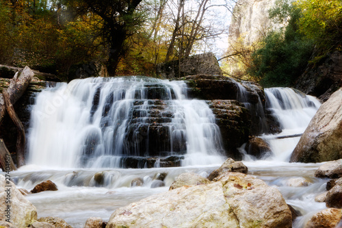 Fototapeta Naklejka Na Ścianę i Meble -  Amazing Waterfall in Autumn