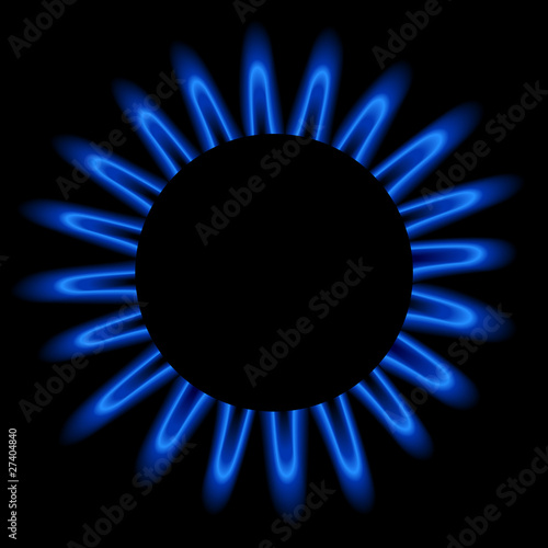Natural gas flame, vector.
