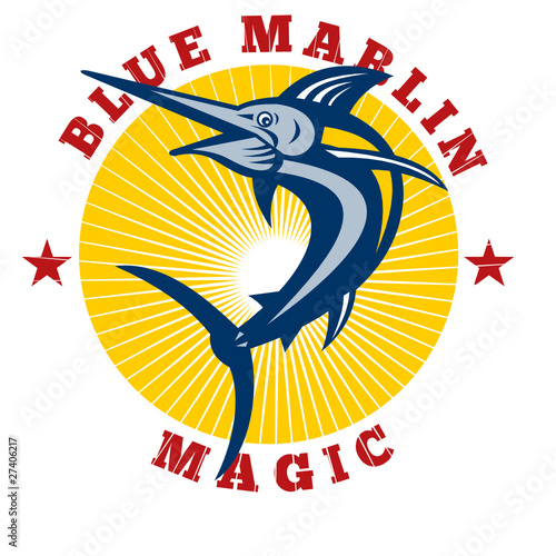 blue marlin fish jumping magic