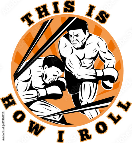 boxer rolling on ropes