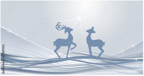 Weihnachten / Jahreswechsel / Modern / reh / hirsch