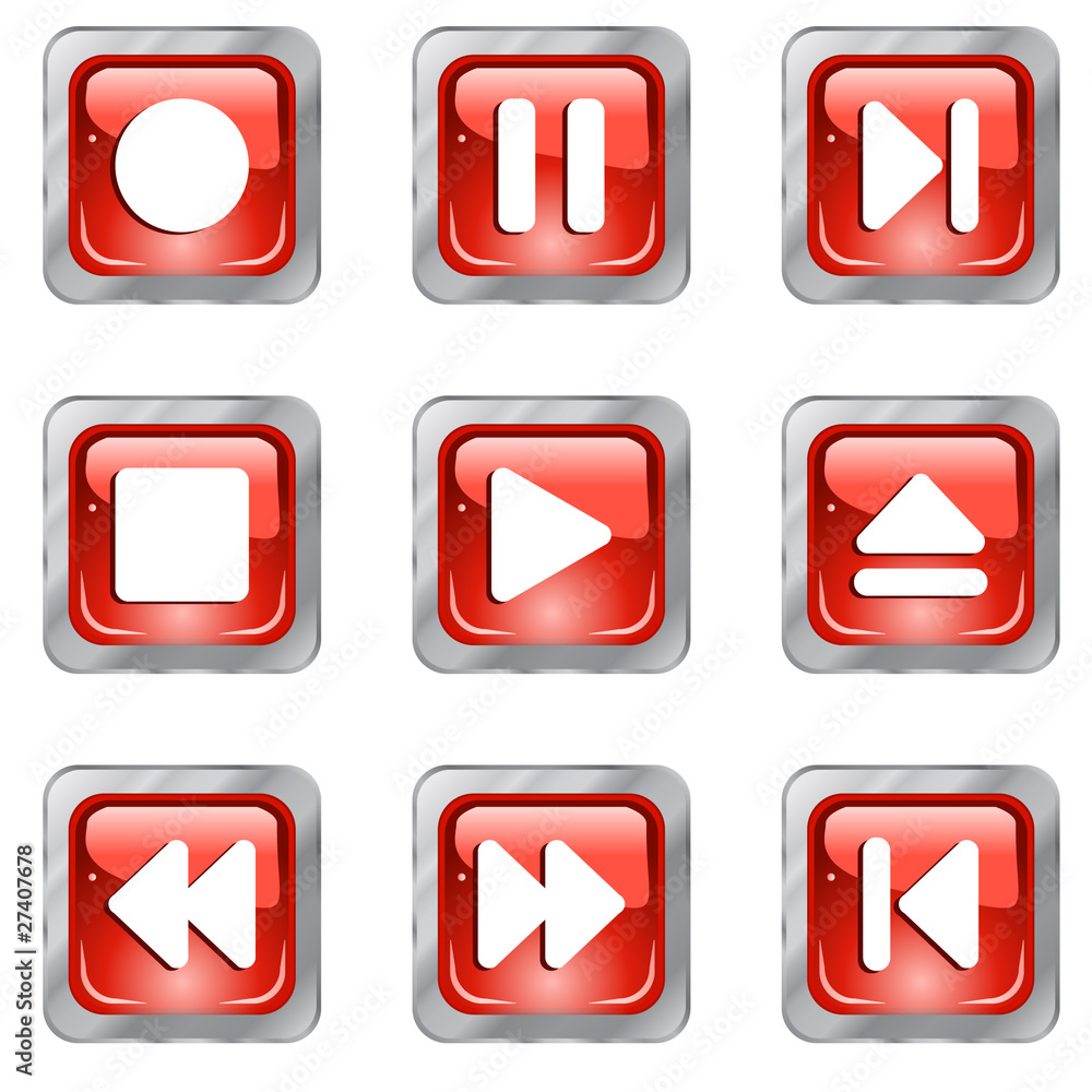 Media buttons. Vector. Media buttons. Vector.