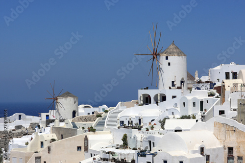 Two windmills in oia