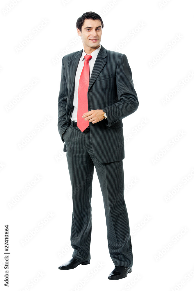 Full body portrait of happy smiling successful businessman Full body portrait of happy smiling successful businessman