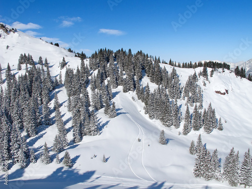 Skiing slope