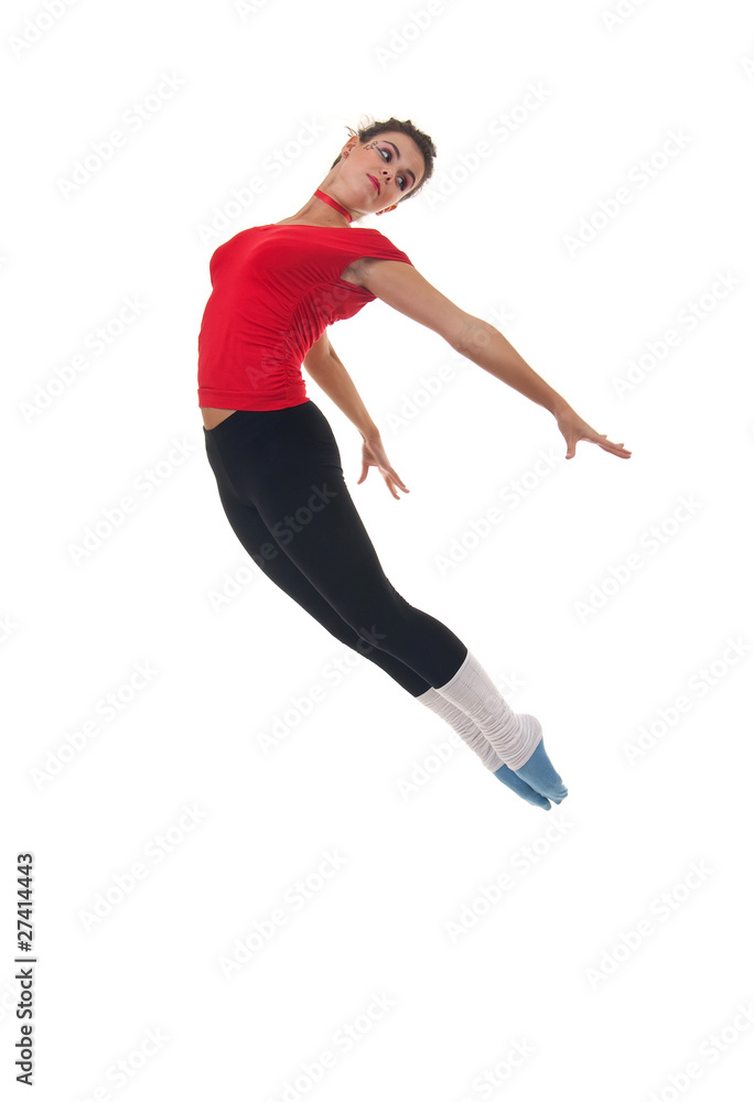 modern style dancer is posing