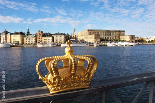 Canvas Print Skeppsholmen bridge and Gamla Stan