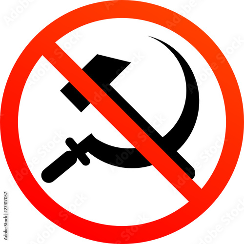 No communism sign, vector illustration