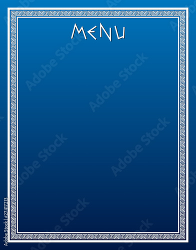 Greek style menu