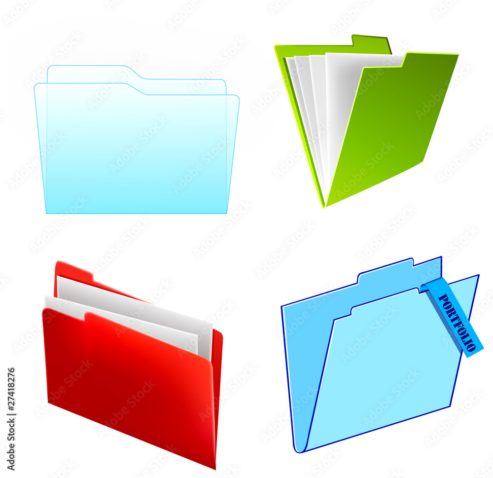 different color and shape of files illustraations different color and shape of files illustraations