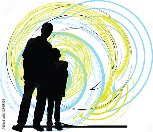 Dad & son illustration