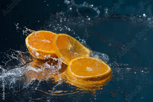 Oranges in water