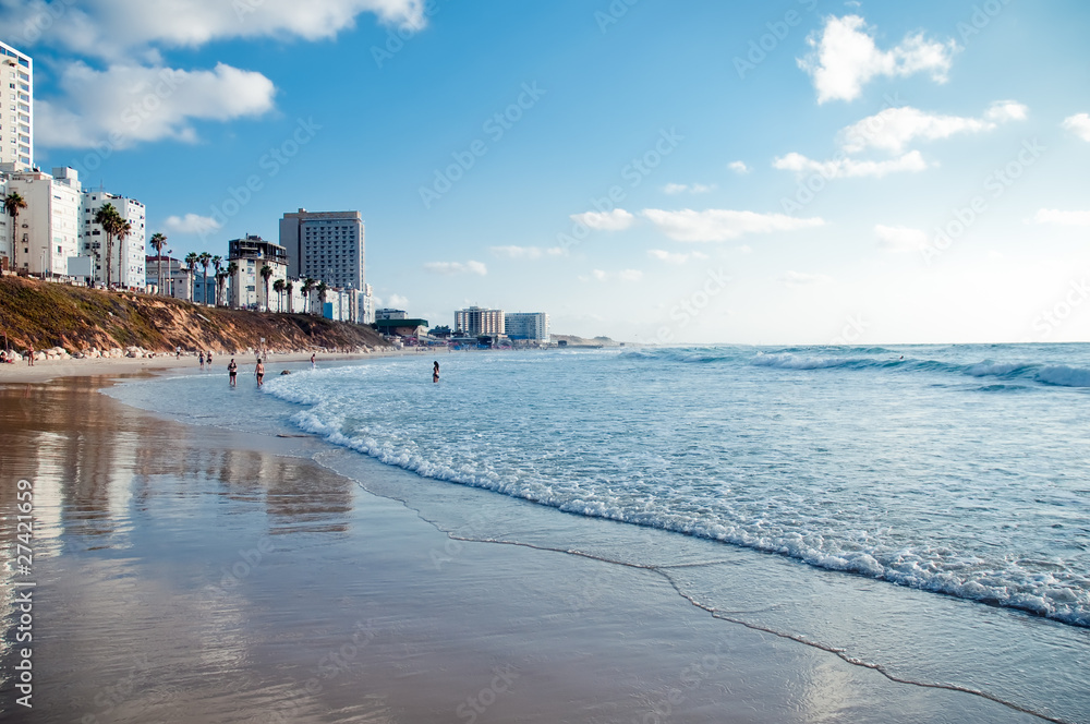 Naklejka premium View of a beach, Israel .