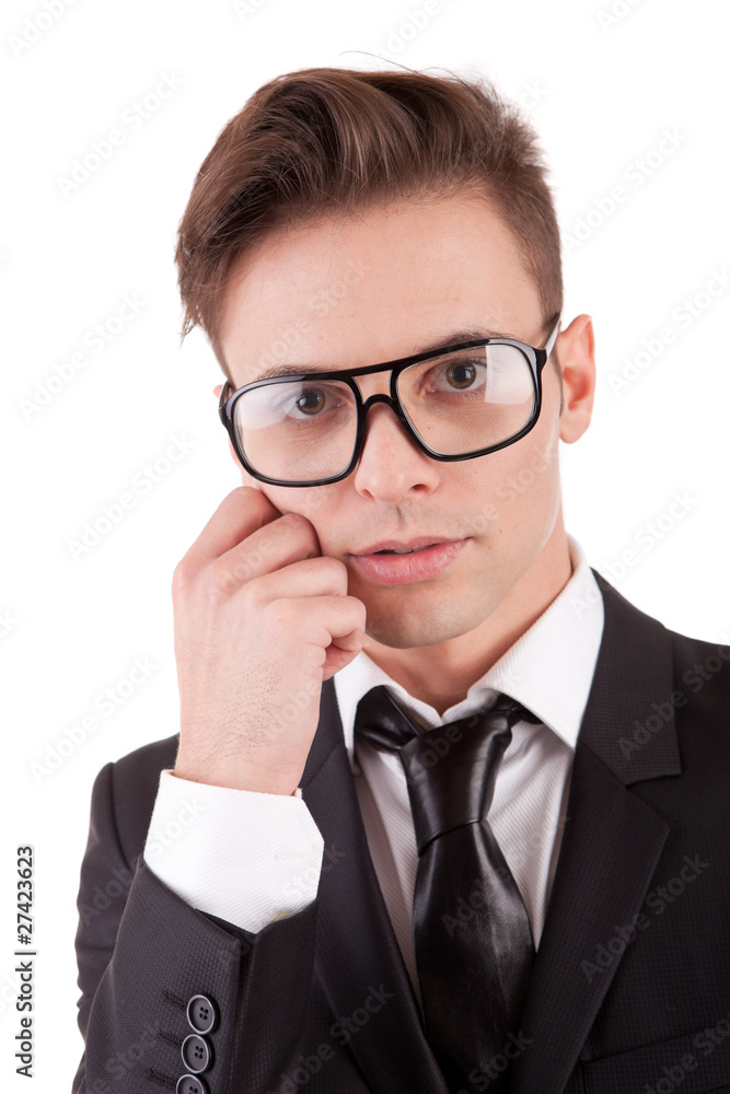 Young business man posing