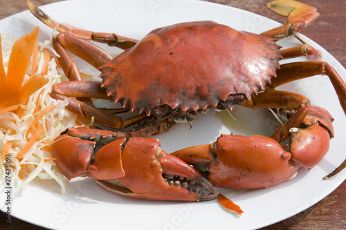 Boiled crabs