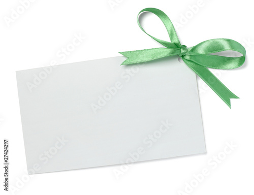 green ribbon card note