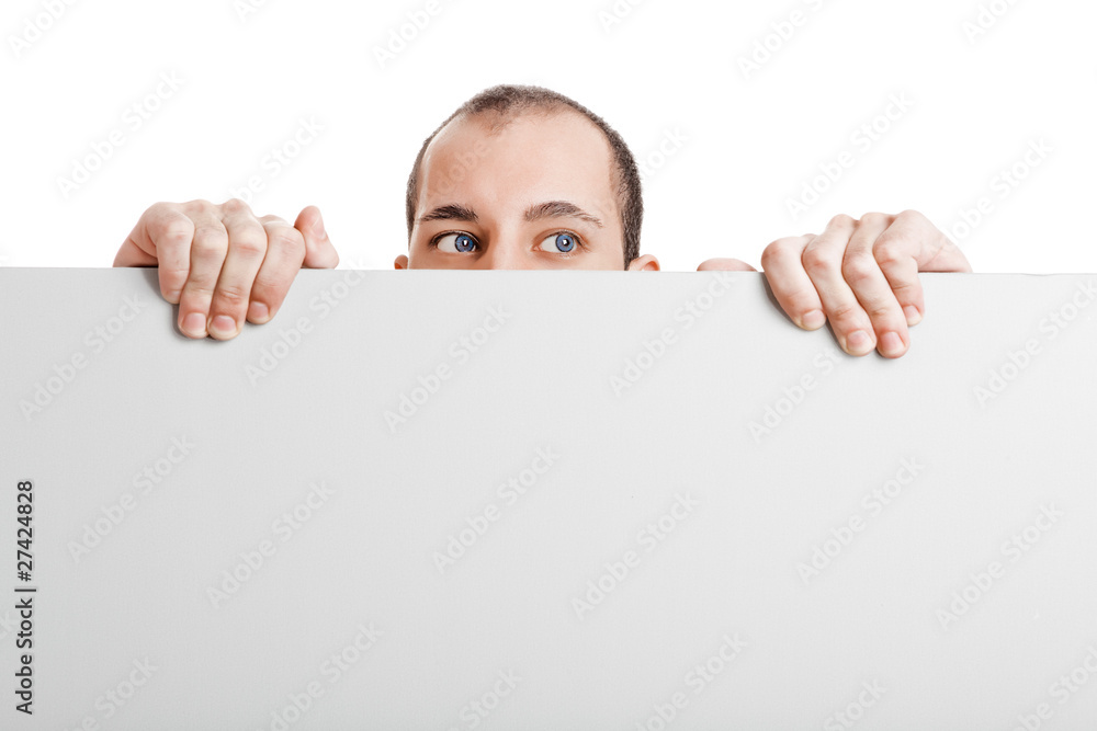 Businessman showing something Businessman showing something
