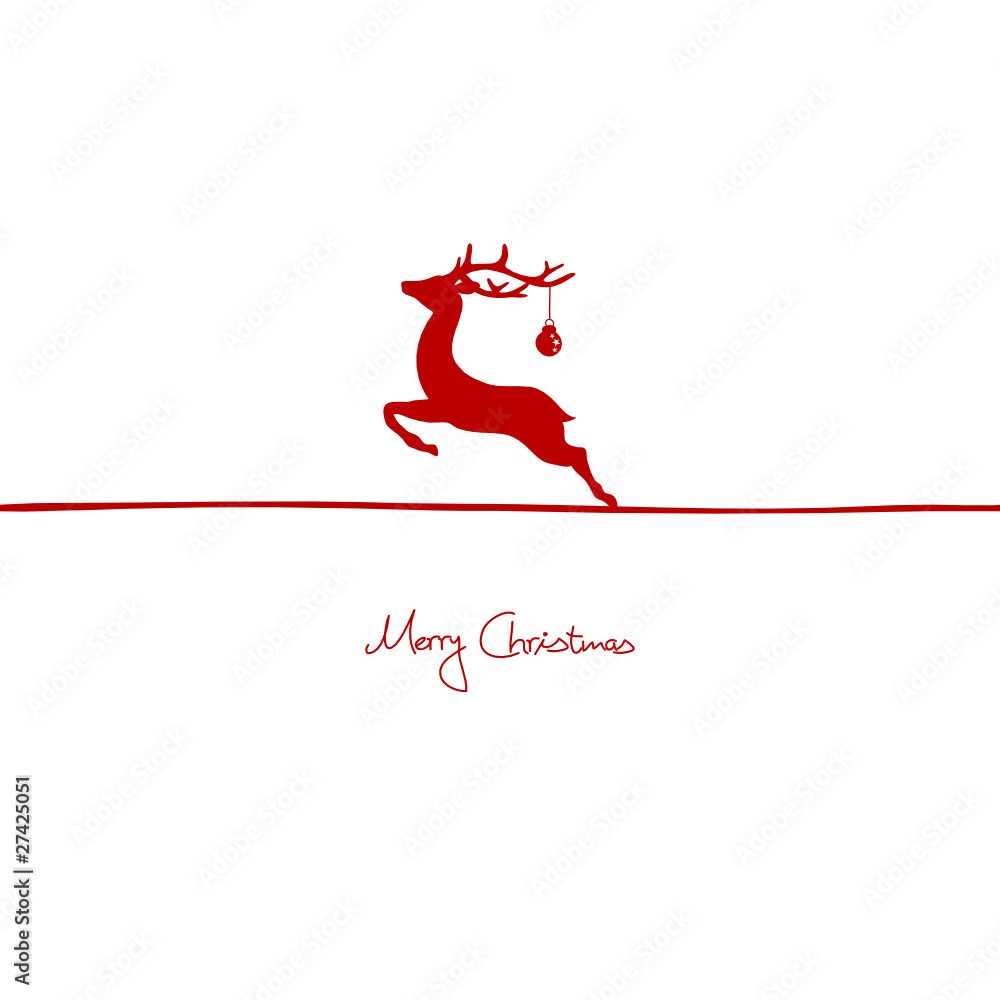 Flying Reindeer & Christmas Ball