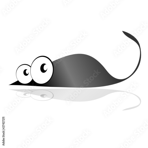 illustration funny little mouse