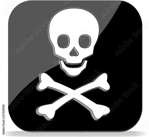 bouton tête de mort