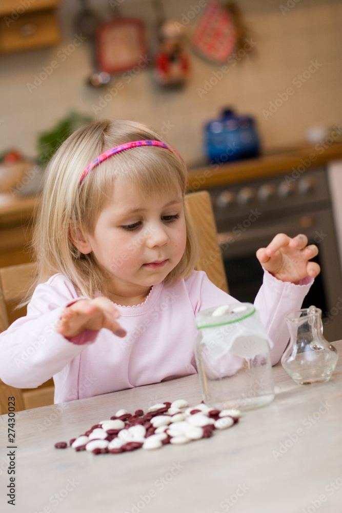 girl with beans girl with beans