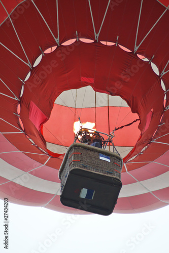 Propane burner filling up a hot air balloon