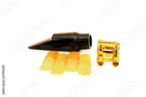 Saxophone Mouthpiece With Reeds.