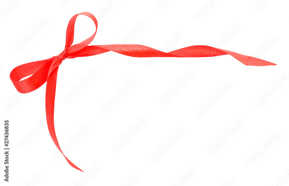 red satin ribbon on white background red satin ribbon on white background