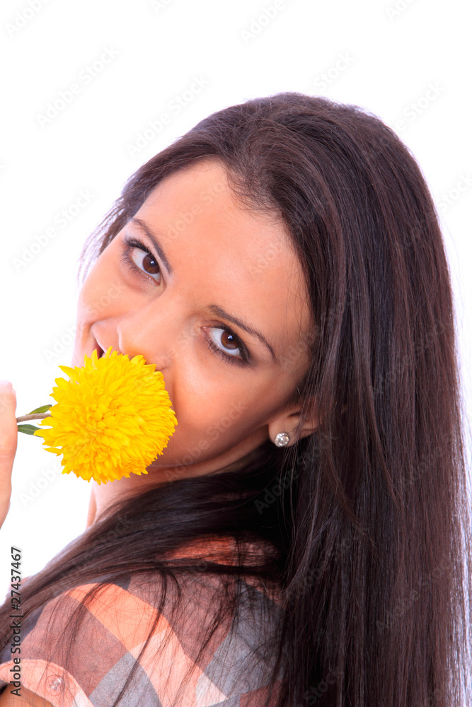 Naklejka premium beautiful young woman