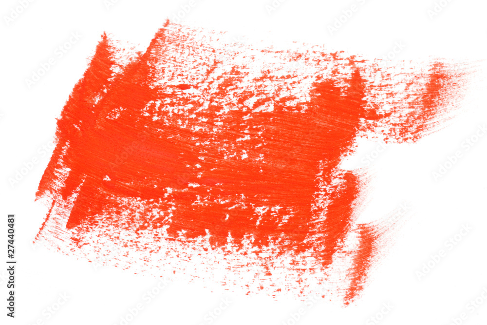 Red color paint brush strokes