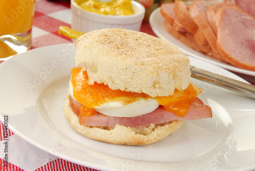 Ham and cheese muffin