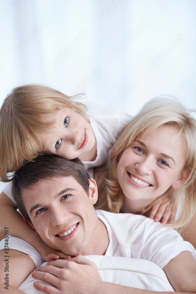 Laughing family