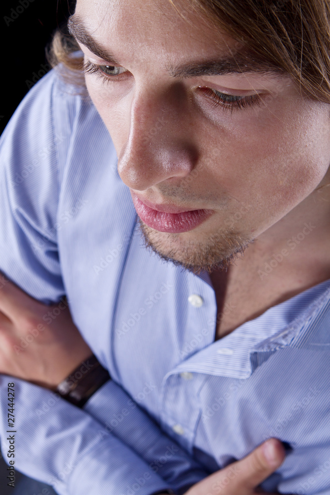 Fototapeta premium Young european business man with long hair